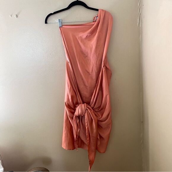 Baobab Marea one shoulder mini dress in Blossom sarong tie Revolve $220 NWT Sz L - Picture 11 of 14
